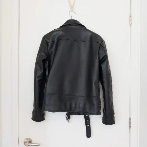 Straight to Hell Vegan Commando Vegan Leather Jacket - Mens 40 - Picture 2 of 4